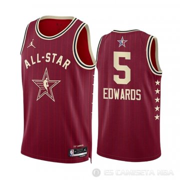 Camiseta Anthony Edwards #5 All Star 2024 Minnesota Timberwolves Rojo