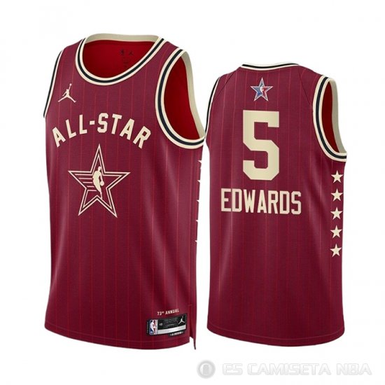 Camiseta Anthony Edwards #5 All Star 2024 Minnesota Timberwolves Rojo - Haga un click en la imagen para cerrar