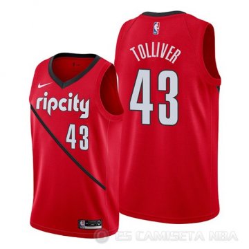 Camiseta Anthony Tolliver #43 Portland Trail Blazers Earned Rojo