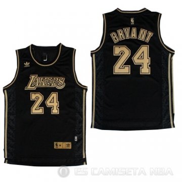 Camiseta Bryant #24 Los Angeles Lakers Ciudad Negro