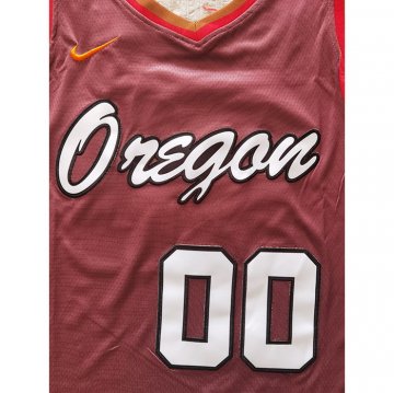 Camiseta Carmelo Anthony NO 00 Portland Trail Blazers Ciudad 2020-21 Marron