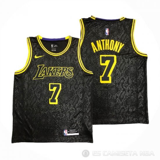 Camiseta Carmelo Anthony NO 7 Los Angeles Lakers Black Mamba Negro - Haga un click en la imagen para cerrar