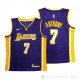 Camiseta Carmelo Anthony NO 7 Los Angeles Lakers Statement Violeta