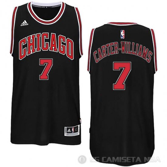Camiseta Carter-Willams #7 Chicago Bulls Negro - Haga un click en la imagen para cerrar