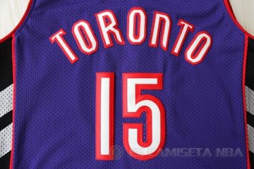 Camiseta Carter Negro #15 Toronto Raptors Purpura