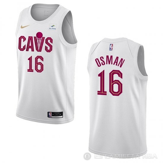 Camiseta Cedi Osman #16 Cleveland Cavaliers Association 2022-23 Blanco - Haga un click en la imagen para cerrar