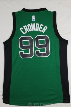 Camiseta Crowder #99 Boston Celtics Borde DE Color Verde Oscuro