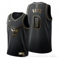 Camiseta Coby White #0 Golden Edition Chicago Bulls Negro