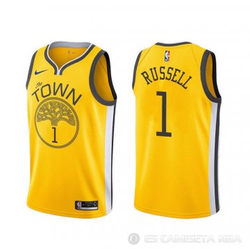 Camiseta D\'angelo Russell #1 Golden State Warriors Earned Amarillo