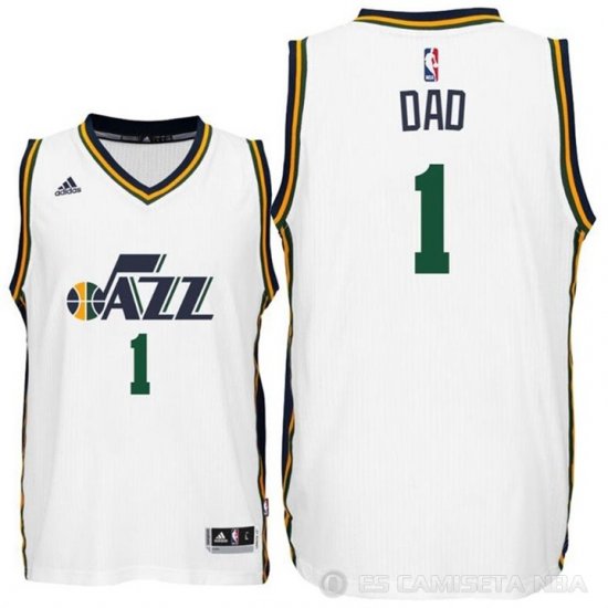 Camiseta Dad #1 Utah Jazz Dia del Padre Blanco - Haga un click en la imagen para cerrar