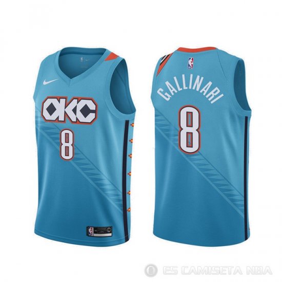 Camiseta Danilo Gallinari #8 Oklahoma City Thunder Ciudad Azul - Haga un click en la imagen para cerrar
