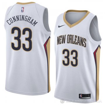 Camiseta Dante Cunningham #33 New Orleans Pelicans Association 2018 Blanco