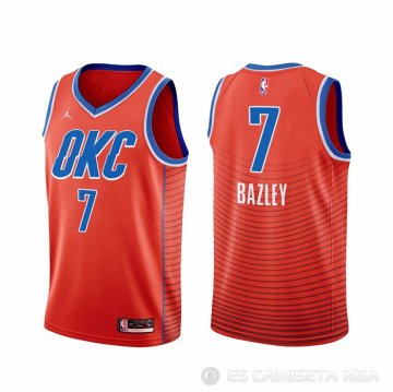 Camiseta Darius Bazley NO 7 Oklahoma City Thunder Statement 2021 Naranja