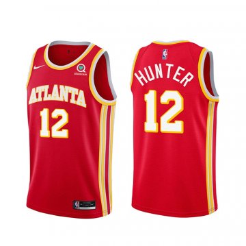 Camiseta De\'Andre Hunter NO 12 Atlanta Hawks Icon 2020-21 Rojo