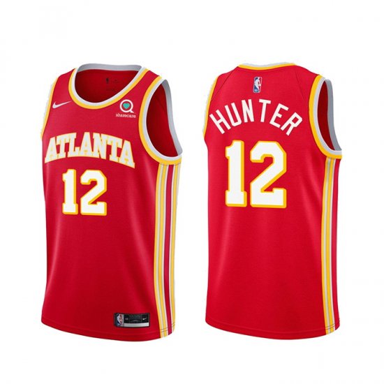 Camiseta De'Andre Hunter NO 12 Atlanta Hawks Icon 2020-21 Rojo - Haga un click en la imagen para cerrar