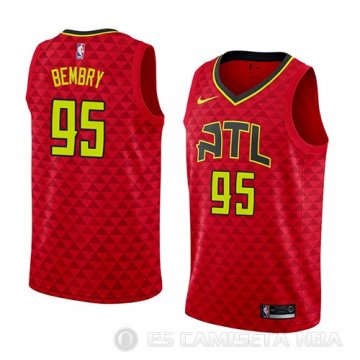 Camiseta DeAndre\' Bembry #95 Atlanta Hawks Statement 2018 Rojo