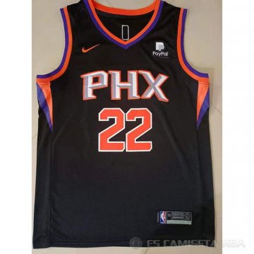 Camiseta Deandre Ayton NO 22 Phoenix Suns Statement 2021 Negro