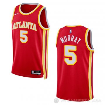 Camiseta Dejounte Murray #5 Atlanta Hawks Icon 2022-23 Rojo