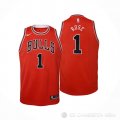 Camiseta Derrick Rose #1 Chicago Bulls Nino Icon Rojo