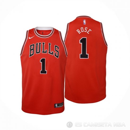 Camiseta Derrick Rose #1 Chicago Bulls Nino Icon Rojo - Haga un click en la imagen para cerrar