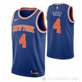 Camiseta Derrick Rose NO 4 New York Knicks Icon Azul