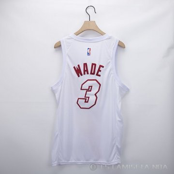 Camiseta Dwyane Wade NO 3 Miami Heat Fashion Royalty Blanco