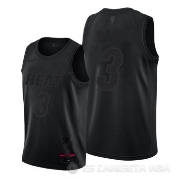 Camiseta Dwyane Wade #3 Miami Heat MVP Negro
