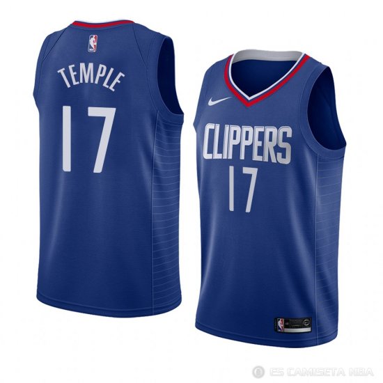 Camiseta Garrett Temple #17 Los Angeles Clippers Icon 2018 Azul - Haga un click en la imagen para cerrar