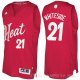 Camiseta Hassan Whiteside #21 Miami Heat Navidad 2016 Rojo