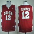 Camiseta Howard #12 SACA High School NCAA Rojo