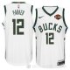 Camiseta Jabari Parker #12 Milwaukee Bucks Motorcycles Harlry 2017-18 Blanco