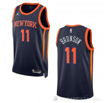 Camiseta Jalen Brunson #11 New York Knicks Statement 2022-23 Negro