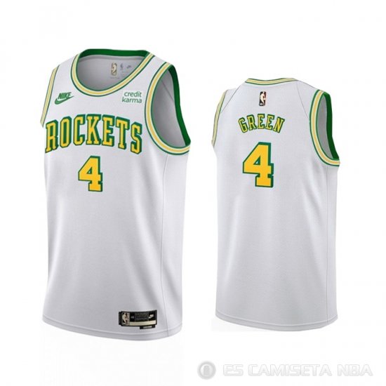 Camiseta Jalen Green #4 Houston Rockets Classic 2022-23 Blanco - Haga un click en la imagen para cerrar