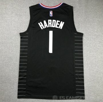Camiseta James Harden #1 Los Angeles Clippers Statement 2021-22 Negro