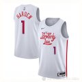 Camiseta James Harden #1 Philadelphia 76ers Ciudad 2022-23 Blanco