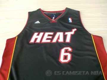 Camiseta James #6 Miami Heat Negro