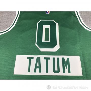 Camiseta Jayson Tatum #0 Boston Celtics Ciudad 2021-22 Verde