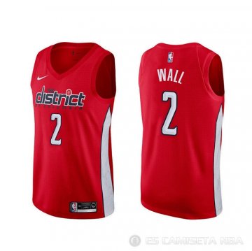 Camiseta John Wall #2 Washington Wizards Earned Rojo