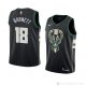 Camiseta Jordan Barnett #18 Milwaukee Bucks Statement 2018 Negro