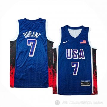 Camiseta Kevin Durant #7 USA 2024 Azul1