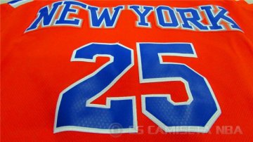 Camiseta Knicks #25 Rose Naranja