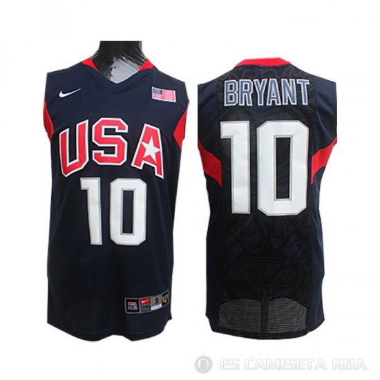 Camiseta Kobe Bryant #10 USA 2008 Azul - Haga un click en la imagen para cerrar