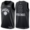 Camiseta Kristaps Porzingis #6 All Star 2018 Knicks Negro