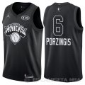 Camiseta Kristaps Porzingis #6 All Star 2018 Knicks Negro