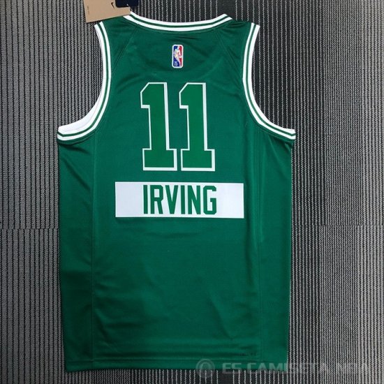 Camiseta Kyrie Irving NO 11 Boston Celtics Ciudad 2021-22 Verde - Haga un click en la imagen para cerrar