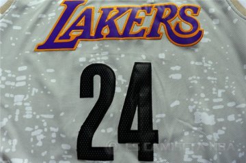 Camiseta Lakers Bryant #24 Luces de la ciudad Gris