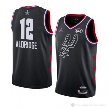 Camiseta Lamarcus Aldridge #12 All Star 2019 San Antonio Spurs Negro