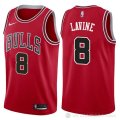 Camiseta Lavine #8 Chicago Bulls Autentico 2017-18 Rojo