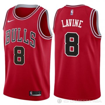 Camiseta Lavine #8 Chicago Bulls Autentico 2017-18 Rojo