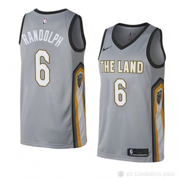 Camiseta Levi Randolph #6 Cleveland Cavaliers Ciudad 2018 Gris